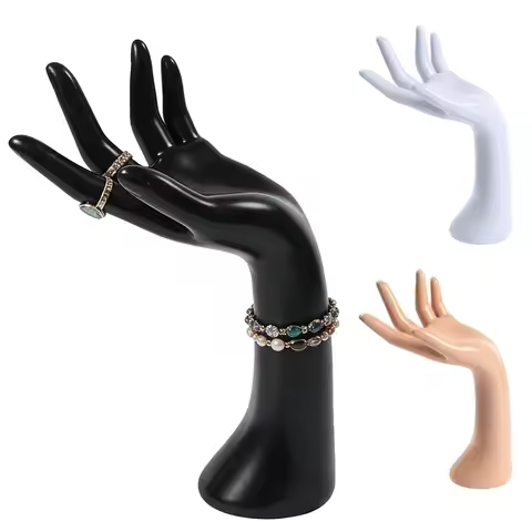 Elegant 29cm Mannequin Hand 3 Color Realistic Ring Display Stand PVC Jewelry Display Stand