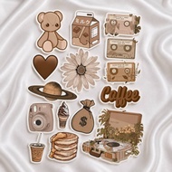 Custom CHOCO BROWN Sticker A6 10x14 cm Cool Aesthetic Glossy Photopaper Sticker for hp and Laptop