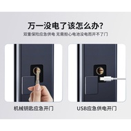 Lingshi Fingerprint Lock Household Anti-Theft Door Password Lock Door Lock Electronic Lock Smart Lock New Cat Eye Surveillance Camera