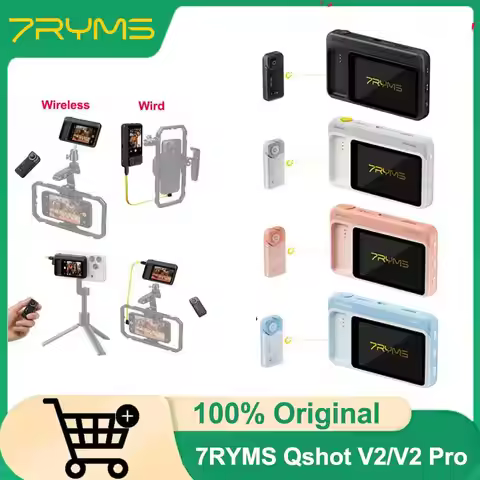 7RYMS Qshot V2/V2 Pro Wired/Wireless Phone Monitor Screen Magnetic Selfie 3.1inch 480*800 IPS Displa