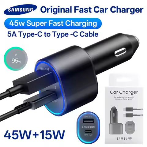 Original Samsung 45w Car Charger Type C PD Fast Charging Samsung S25 S24 S23 Ultra Plus S22 S21 FE A