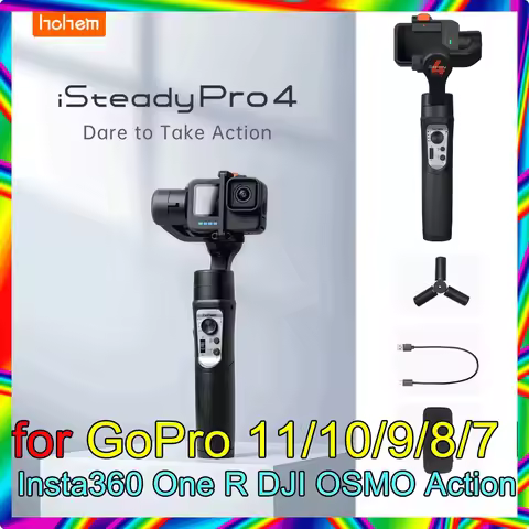 Hohem iSteady Pro 4 Action Camera Gimbal 3-Axis Handheld stabilizer for GoPro 11/10/9/8/7 Insta360 O