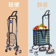 Stainless Steel Foldable Trolley Shopping Cart Portable Market Trolley