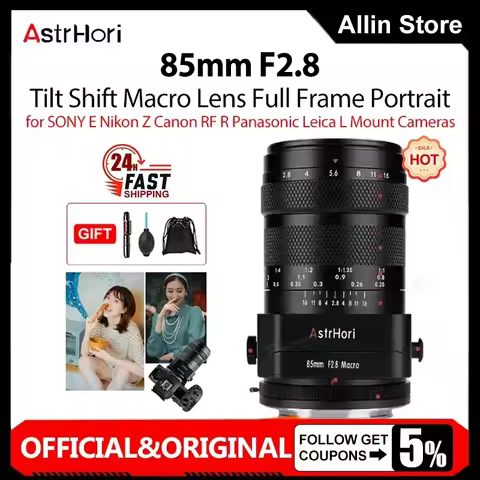 AstrHori 85mm F2.8 Tilt Shift Macro Lens Full Frame Portrait for SONY E Nikon Z Canon RF R Panasonic