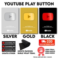 YOUTUBE PLAY BUTTON GOLD SILVER BLACK FREE STICKER