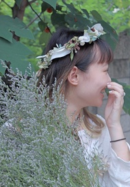 - 浪漫約定 - 乾燥花 繡球永生花 婚禮 頭冠花