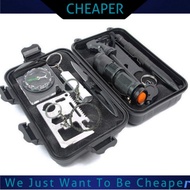 Outdoor Emergency Travel Survival Kit First Aid Set Rescue Set Hiking Camping SOS 10 in 1 include Wi