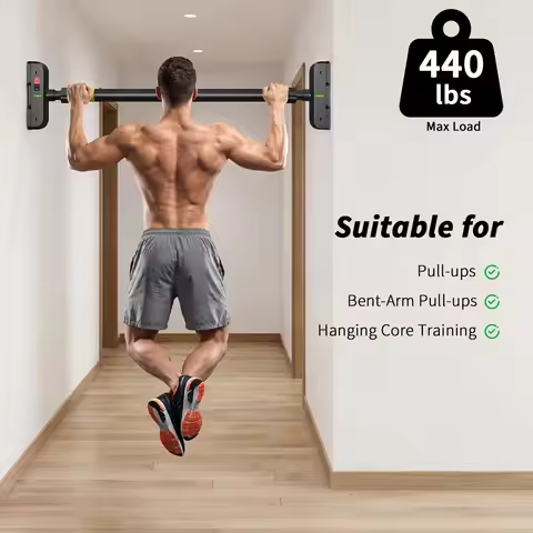 Pull Up Bar for Doorway, Door Frame Chin Up Bar No Screws, 440lbs Capacity | Adjustable 72-95 cm (28