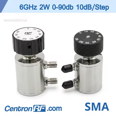 RF-POWER 6GHz 2W 0-90db SMA 10dB/Step Variable Attenuator Rotary Free Shipping