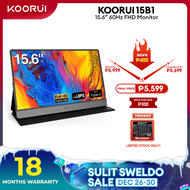 KOORUI 15B1 (powered by HKC) 15.6" Portable Monitor FHD 1080P Gaming Monitor IPS Laptop Monitor with