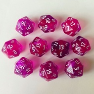10PCS Polyhedral D20 Dice 20 Sided Dice Set for DND RPG Tabletop Game Games Dice