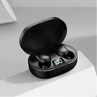 E6S Black Color Earbuds Noise Cancelling Wireless TWS Bluetooth Earphones With Mic Stereo Sound LED 