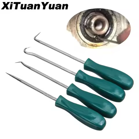 4PCS Oil Seal Puller Hook Combination Tool Set O-ring Seal Gasket Puller Remover Hook Auto Repair To