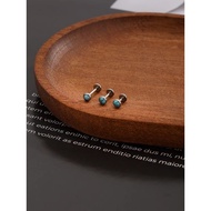 F136 Titanium Alloy Medical Implant Grade Turquoise Stud Earrings Hypoallergenic Internal Thread Ear