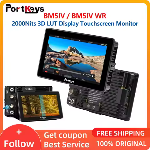Portkeys BM5IV / BM5IV WR Touchscreen Monitor 5.5″ 2000Nits 3D LUT Display 4K60P HDMI-/SDI with Came