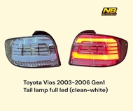 ไฟท้ายแต่ง Vios gen1 full led ปี2003-2006 ไฟ led เต็มระบบ Taillamp Toyota vios gen1