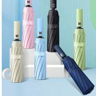 24-Rib Minimalist Solid Color Automatic Umbrella