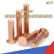 Copper countersunk head rivets GB869 percussion type flat head flat cone head solid rivets Copper d 