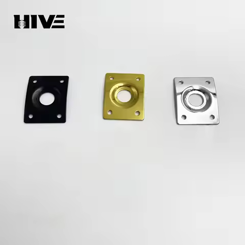 Square Electric Guitar Jack Cover Plate Metal Square Bass Jack Cover Plate Baffle Plate Output Socke