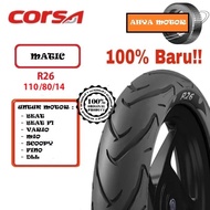 BAN LUAR RING 14 MOTOR MATIC CORSA R26 TUBELESS UK. 110/80/14