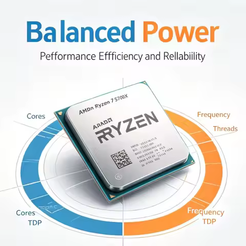 Ryzen 7 5700X 8-Core 16-Thread Desktop Processor For B550 X570 Mainboard Socket AM4 DDR4 CPU Without