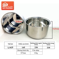 Inner pot and rice cooker inner pot, 14.3cm high, made of safe stainless steel