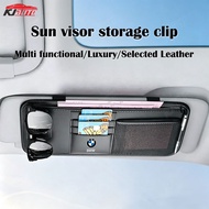 Bmw Luxury Leather Storage Box & Sunshade Card Clip for 3/5/X5/X3/X1/2/1/4/X4 Series
