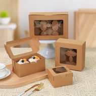 K-Y/ 2/4/6Grain Paper Cup Cake Packing Box to-Go Box Kraft Paper Muffin Cup Sub Cake Box Egg Tart Box Wholesale XJZX