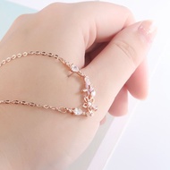 Rose gold plated flower 925 SILVER bracelet