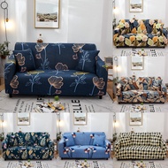 European Floral Sofa Chaise Cover Printed Adjustable L Shape Couch Covers Elastic Universal Protector for Sectional Sofa
