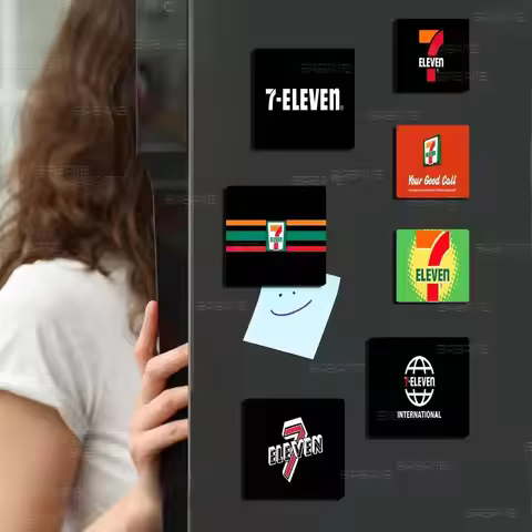 7-E-ELEVEN Personalized Fridge Magnet Photo Custom Gifts Square Picture Refrigerator Kitchen Home De