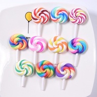 Sicker cross with lollipop pattern, large candy
