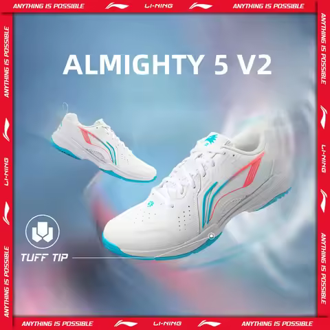 Li-Ning Unisex ALMIGHTY V 2.0 Badminton Shoes NON-MARKING Cushion LiNing Wearable Anti-Slippery Snea