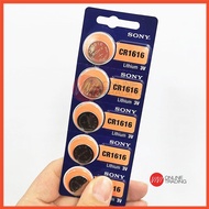 100% Original Battery Sony CR1616 5pcs Battery