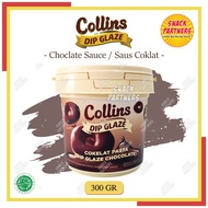 COLLINS DIP GLAZE 300 GR - Topping Selai Donat Roti Kue Aneka Rasa - Chocolate Coklat / Strawberry S