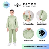 [FAST DELIVERY] Pazze Baju Melayu Kanak-Kanak (Sedondon) - Sage Green