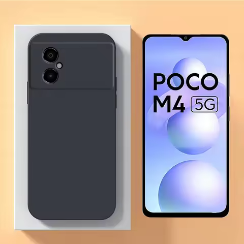 For Xiaomi Poco M4 5G Case Xiaomi Poco M3 M4 Pro 4G 5G Cover Shockproof Liquid Silicone TPU Phone Ba