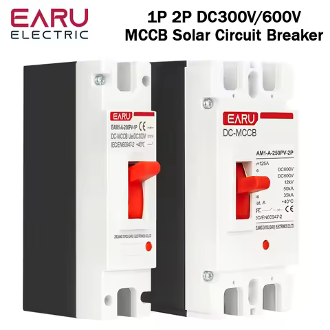 DC 300V 600V DC Solar Molded Case Circuit Breaker MCCB Overload Protection Switch Protector for Sola
