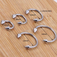 Spike Horseshoe Ring Circular Lip Nipple Earrings Cartilage Helix Piercing