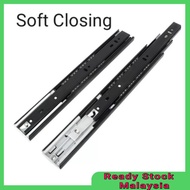Heavy Duty Full Extension Soft Closing Three Way Slide Drawer Slide 4512 Rail Laci Hydraulic