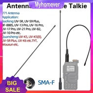 NA-771 Mobile Radio Antenna VHF UHF SMA Female Walkie Talkie UHF Flexible Antenna Dual Wide Band 144
