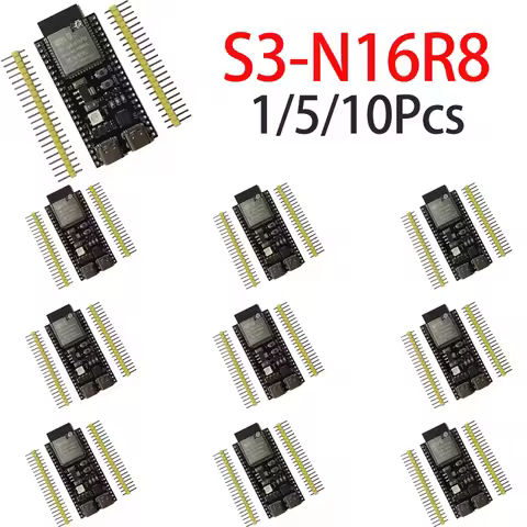 1/5/10Pcs ESP32 S3 Development Board With Onboard S3 N16R8 Module AI Voice Chat Robot Learning Devel