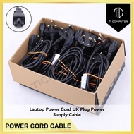 Used Laptop Power Cord BS-1363/A UK Plug to C5 13A Power Supply Cable