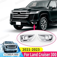 For Toyota Land Cruiser 300 Lc300 2021 2022 Chrome Front Fog Light Cover VXR GXR Exterior Decoration