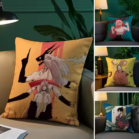 Hot comics Chainsaw Mans Pochita Pillow Case Custom Printed Brushed Fleece Pillow, Baby Skin-Touch, 