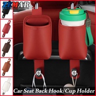 Volvo Leather Car Seat Back Water Cup Holder with Hook Car Storage Box Multifunctional General Car B