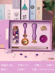 Yun Xuan Multi-Head Wax Seal Tools Suit Gift Box European Style Artsy Retro Harry Potter Fire Paint 