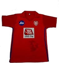 IPL Cricket KXIP 2019 Jersey Supporter T Shirt ASHWIN 23 Custom Print Name No Kings XI Punjab Uniform(Custom, 36)