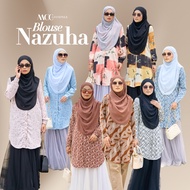 MCC Lifestyle Blouse Nazuha Olivia Casual Terkini Trendy Viral Muslimah Loose Labuh Cantik Plussize 