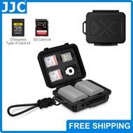 JJC Portable Camera Battery Memory Card Storage Case for 4 SD Card 3 CFexpress Type-A Cards 2 Camera